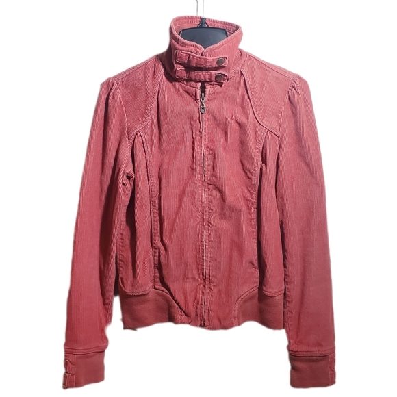 Mossimo Supply Co. Jackets & Blazers - MOSSIMO SUPPLY CO. Corduroy Biker Style Jacket Coat Salmon Color Women's M - EUC